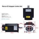 NEMA42 스테퍼 모터 토크 8N.M 2상 4선 본체 길이 109MM 110BYG250A 스텝 각도 1.8 ° : 신우유통551