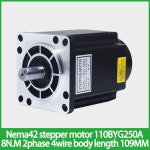 NEMA42 스테퍼 모터 토크 8N.M 2상 4선 본체 길이 109MM 110BYG250A 스텝 각도 1.8 ° : 신우유통551