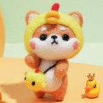 힐링스토어 인형 만들기 키트 DIY 양모펠트 병아리 모루인형 초보용 : 힐링잡화