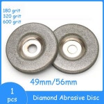 1PCS 다이아몬드 그라인딩 휠 49/59mm 직경 원형 디스크 180/320/600 그릿 연마 디스크 숫돌 드릴 그라인더 선명 도구 : 콤진플렉스
