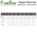 FIRERAY 3 상 스텝퍼 모터 드라이버 키트 110BY 4선 4.3A 220V 3DM2254 110BYG350A 8N.M : 신우유통551