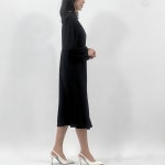 봄 가을 플레어 A라인 퍼프소매 롱 원피스 : 엘로힘-엘텍