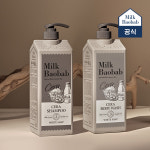 밀크바오밥 세라 샴푸+트리트먼트+바디워시 화이트솝, 1.2L, 3개 : 밀크바오밥