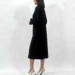 봄 가을 플레어 A라인 퍼프소매 롱 원피스 : 엘로힘-엘텍