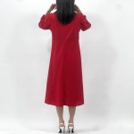 봄 가을 플레어 A라인 퍼프소매 롱 원피스 : 엘로힘-엘텍