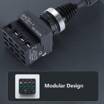 산업용 조이스틱 스위치 HKB-XD12CR/14CR/22CR/24CR 오작동 방지 스프링 리턴 모노레버 스위치HKB-XD12TCR : 폼플렉스s
