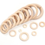 DIY 공예 원형 우드링 라탄 공예 마크라메 나무링 (A1290) : 용천삼리