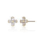 14k 제인 플라워 큐빅 귀걸이 : 아카키 akarki