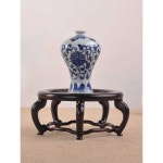 fulfully 호족반 다과상 개다리소반 소반 원목 좌상 보라 백단향 원형 테이블 S : 풀풀리