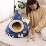 꼬깔캣츠하우스 숨숨집 캣하우스 고양이 애견 방석 캣방석 : 멍바냥