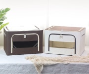 1+1 라이프웨어 벨라홈 대용량와이어 옷정리 이불정리함 리빙박스 66L 보관함 : 상히네마켓