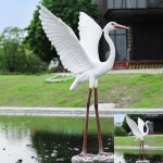 힐링스토어 백로 모형 H 가드닝소품 조경용품 조형물 : 힐링잡화