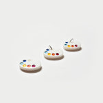 [C0080] 컬러 물감 팔레트 키링 펜던트 악세사리 꾸미기 부착 장식 [2TYPE] : 루아앤로니