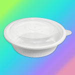 사출 원형찜용기 280파이 대 -  100개 세트(뚜껑포함) 3200ml, 찜용기 일회용용기 : 용기박사