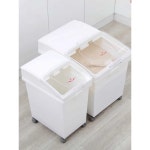 업소용 밀가루통 잡곡 쌀 대형 곡물 대용량 보관 이동식 바퀴 저장 : 지구별판매자