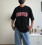 모던에이지 여름 커브드 2합 16수 오버핏 박스 반팔티 L,XL : 고노미맨즈
