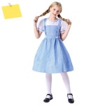 귀여운  할로윈 코스프레 의상, 도로시  블루 격자 무늬 드레스, 헤어 옥토버 페스트 Dirndl : 오늘도힘내요