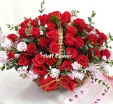 꽃바구니 생일 축하 싼곳 장미꽃 결혼기념일 당일 꽃배달 배송 전국 주문 서울 저렴한곳 : 하프플라워