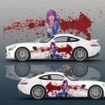 블러드 도쿄 구울 애니메이션 자동차 바디 스티커 이타샤 비닐 액세서리 사이드 데칼 장식 필름 : 가득2