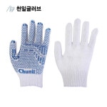 천일글러브 도트땡땡장갑 개별포장 노가다 작업용 원예 택시 다용도 가정용 산업용 100켤레 : 내셔널세이프티
