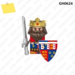 moc 호환 블록 Richard the Lionheart 미니 벽돌 액션 피규어 중세 기사 빌딩 블록 를위한 조립 액세서리 장난감 G0180 : 나인드림시스터즈
