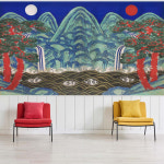 일월오봉도 전통 동양화 롤스크린 일월도 해와달 블라인드 200462 : 풍경디자인월