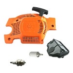 1 세트 백래시 풀 스타터 및 공기 연료 필터 키트 HS 36 41 136 137 141 142 엔진 용 스프링 풀 스타터 교체 : 팔플렉스