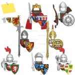 moc 호환 블록 MOC 중세 기병대 Hoplite 로마 궁수 조립 빌딩 블록, 군사 기사, 미니 피규어, 교육용  DIY 장난감, G0180 : 나인드림시스터즈