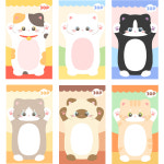 고양이 식 동물 접착 메모지 커 점착 귀여운 포 스티 : 에이치에스팔몰
