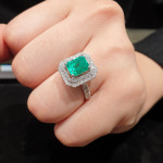 롯데한창 콜롬비아산 에메랄드 반지2캐럿 : 롯데한창