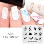 KADS-손톱 템플릿 패션 029 스플래시 잉크 페인팅 디자인 이미지 네일 스탬프 플레이트 스탬핑 아트 스텐실 : 파세오샵