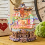 오르골 회전 크리스탈 38절 캠핑카 크리스탈볼 선물을 라이트 결혼선물 선물하기 눈꽃 선물 333AL 601C바이올렛무등장식 : 제이바이샤인