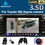 Smartour 자동차 카메라, 도요타 프라도, 랜드 크루저용, 서라운드 뷰 DIY 시스템, 4K UHD DVR, 360 도, 1080P, 3.5D : 효녀종합몰