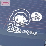 꽃님이의초보라미안해요 초보반사 차스티커 유리스티커 : 얌서락