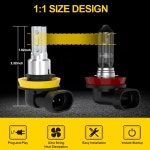 BMTxms Canbus H11 H8 LED 안개등 H10 H16 5202 PSX24W 2504 9006 HB4 HB3 880 881 H27 자동차 DRL 운전 램프 흰색 노란색 : 엔티아이몰8