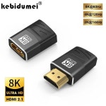 8K HDMI 2.1 어댑터 남성/여성-여성 8K 60Hz 4K 120Hz 변환기 HD TV 노트북 PC 모니터 용 HDMI 케이블 확장 커넥터 : 육플렉스