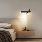 현대 검은 철 벽 Sconce 머리맡 램프 USB 포트 듀얼 라이트 독서 2 스위치 아크릴 그늘 불규칙한 Cu : 중앙미린