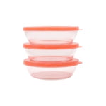 타파웨어 크리스탈 보울 원형 410ml x 3p 투명반찬통 : 다모아스토리