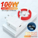 100W SuperVOOC USB 고속 충전기 Oneplus 13r 13 12r 12 11 10 Ace 5 Pro Nord CE 2 3 4 Lite 빠른 충전 USB 유형 C 케이 : 잔긴플렉스