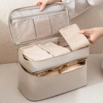 여행용 속옷 파우치 휴대용 손잡이 3단파우치 속옷 가방 : 주희가게