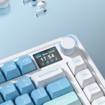 Fl-ESPORTS 트라이 모드 핫 스왑 RGB 기계식 키보드, PC용 무선 개스킷 게이밍 TFT 컬러 디스플레이 및 노브 , CMK75 : 월드셀러센터