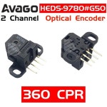 오리지널 Avago HEDS-9780 # G50 H9780 360DPI 360CPR 2 채널 광학 인코더 모듈 잉크젯 프린터 인코더 리더 래스터 센서 : 간긴플렉스