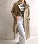 ING 언발 단추 트렌치 아우터 봄점퍼 상의 아이엔지 : MI:U 미유