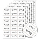 화이트대형 메뉴 배달 스티커 F폰트 96조각 카페 음식점 김밥 소스 반찬 원산지 주문제작 : 밀키팩토리