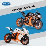 Welly 1:10 Ktm Rc8 R 혼다 CB500F CBR1000RR 야마하 YZF R1 가와사키 2017 KX 250 닌자 2009 650R 시뮬레이션 오토바이 모델 : 피피니티