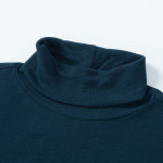 울 텐셀 터틀넥 티셔츠 딥블루, 55 : 레이 에이버리