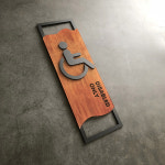 침실 욕실 문 표지판 모조 벽 번호판 주소 스티커 플라크 집 간판 플레이트 화장실 나무 : 윤샤인