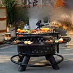 스톤 야외 화덕구이+표준부품 [디노트럼펫] 캠핑 화로 카페 캠핑장 화로대 주택 블랙 굴뚝 정원 접이식 [디노트럼펫] 화덕구이+표준부품 : 재 미 샵