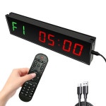 LED 디지털 체육관 타이머 카운트다운 무선 리모컨 운동 피트니스 복싱 경기 훈련 : 서원글로벌12