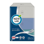 깨끗한나라 순수 소프티 미용티슈 250매x3입 : 오피스존